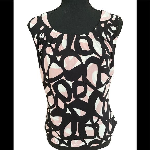 𝅺Calvin Klein sleeveless abstract print top, size S - Picture 1 of 5